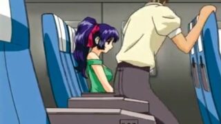A threesome, a deep throat on the airplane and a fresh cockslut for the gathering – Anime porn