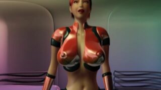 Busty Space Crewman Pregnant by Space Monster - 3D Animation